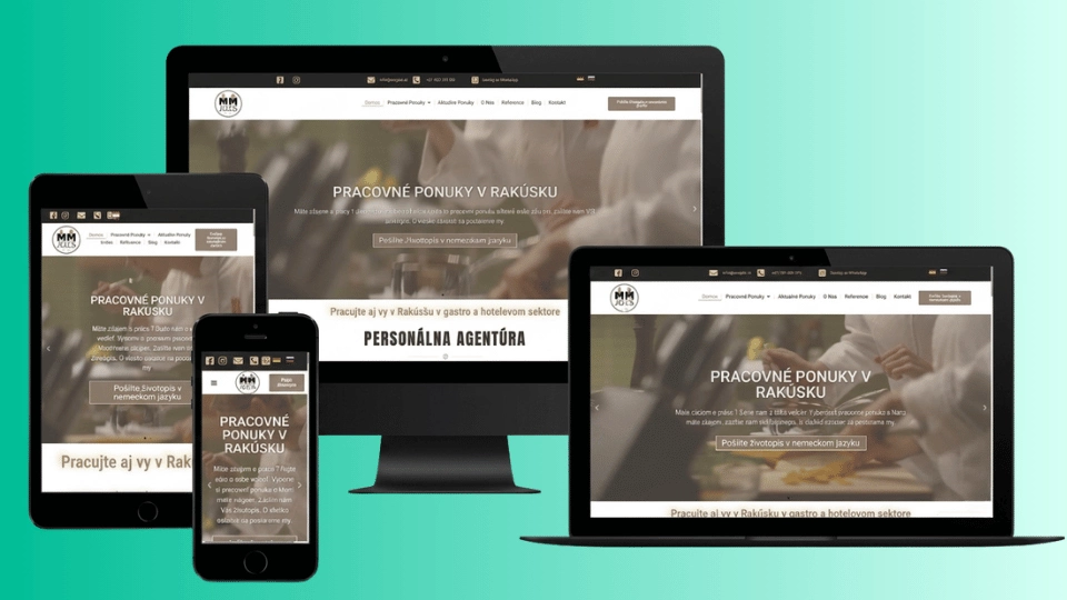 MMJOBS-SK - Dvojjazyčný web SK+DE, vlastná téma na Elementor Pro, load pod 1,5 s - Firemný web (vlastná téma) · 2023